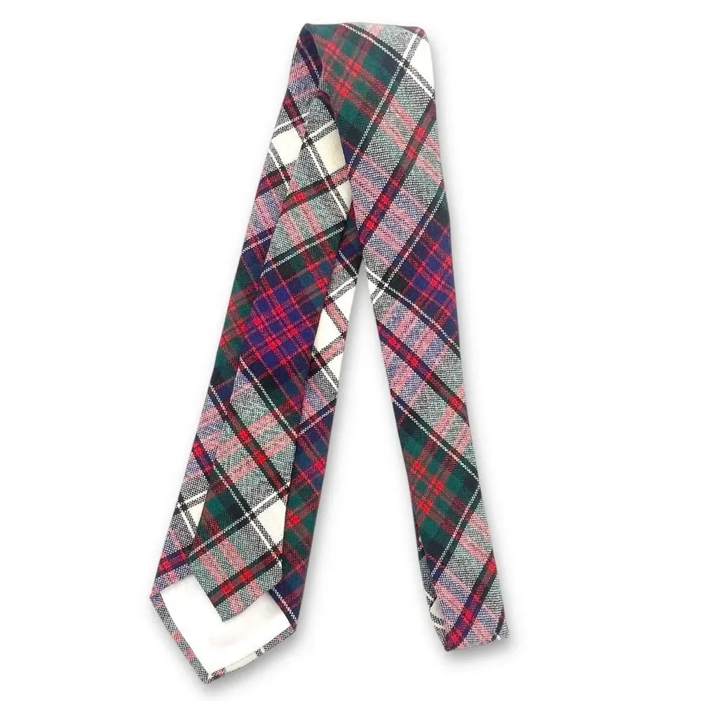 MacDonald Tartan Neck Tie 100% Wool Scottish Family Clan Men’s Plaid Necktie
